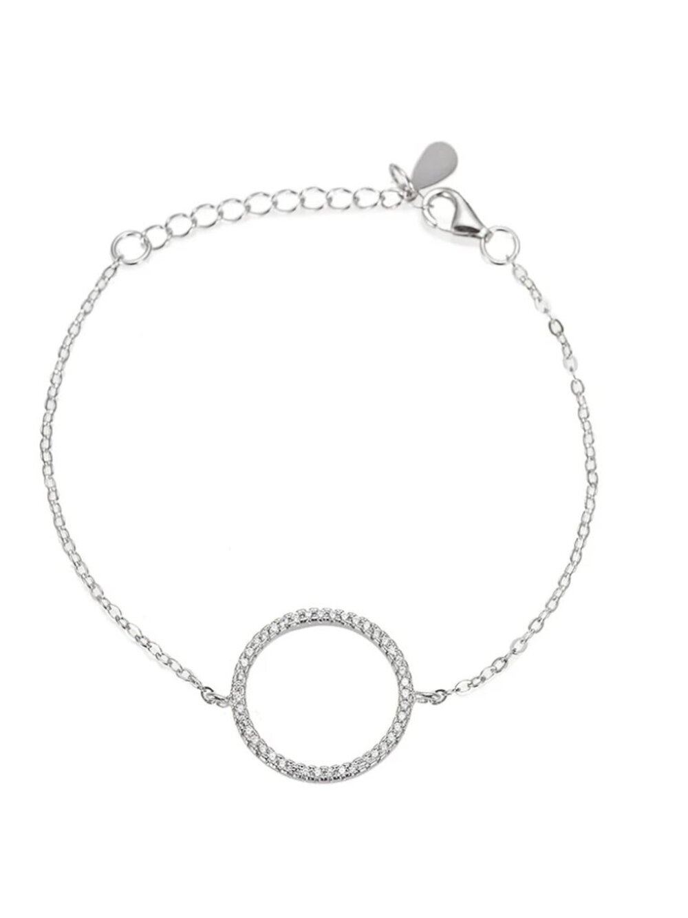 e&e London Circle Zirconia Sterling Silver Bracelet